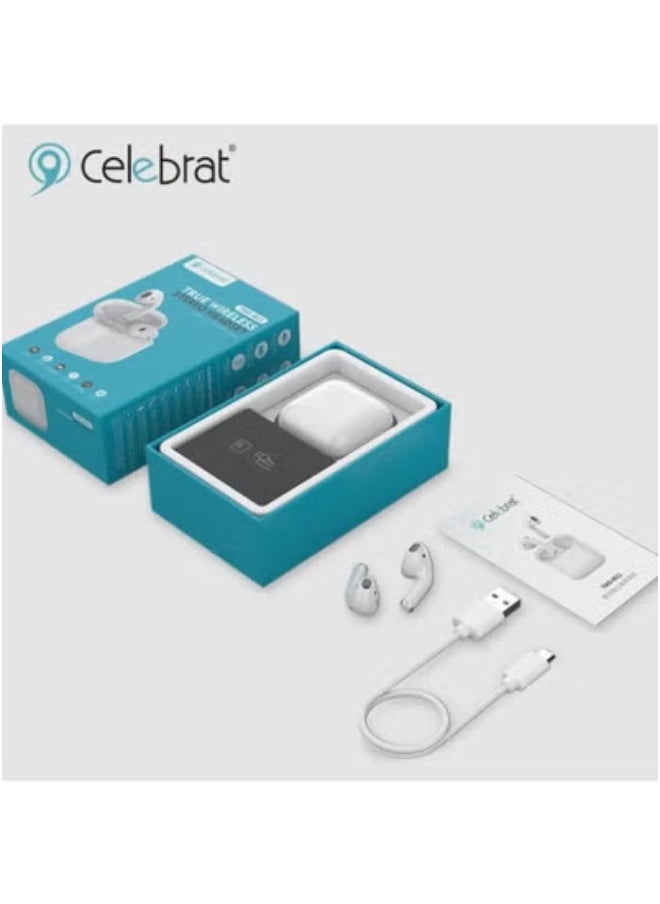 Celebrat - Celebrat TWS-W11 Wireless Earbuds – Clear Sound, Comfortable Fit, Touch Control - Image 1