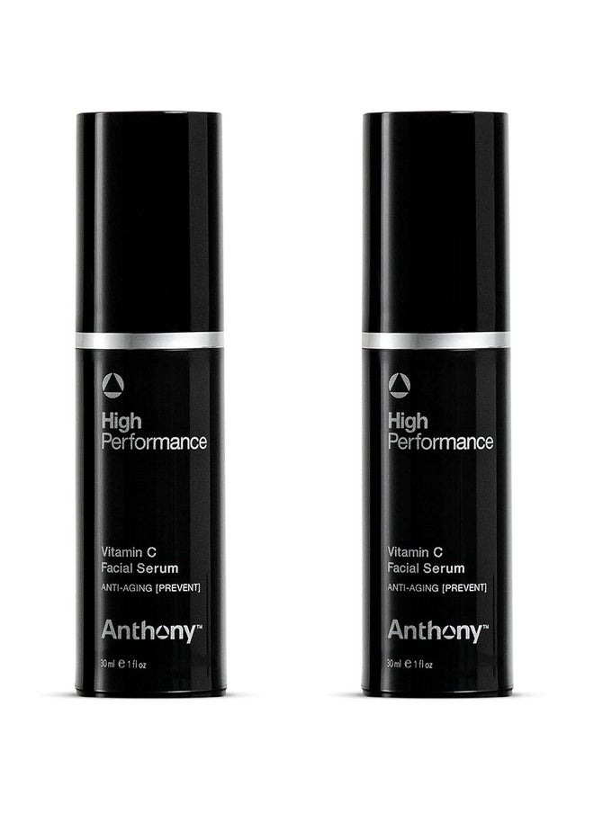 Anthony سيروم فيتامين C للوجه مضاد للشيخوخة عالي الأداء مصحح للبقع الداكنة لتفتيح الوجه يحتوي على بولي ببتيدات وحمض الساليسيليك يدعم الإنتاج الطبيعي للكولاجين 1 أونصة سائلة عبوتين  - Image 1