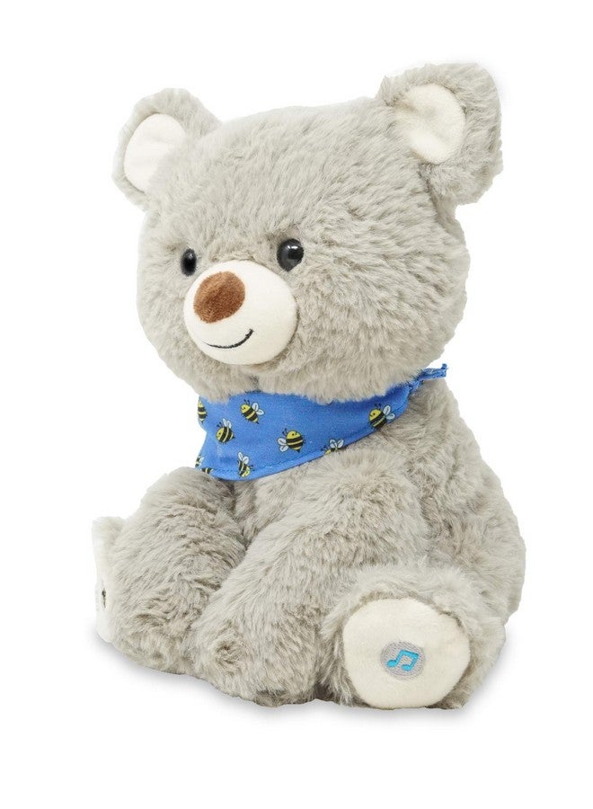 كادل بارن دمية الدب كوبي - حيوان محشو على شكل شبل دب متحرك، مقاس 11 بوصة، لعبة قطيفة رمادية تغني - Image 2