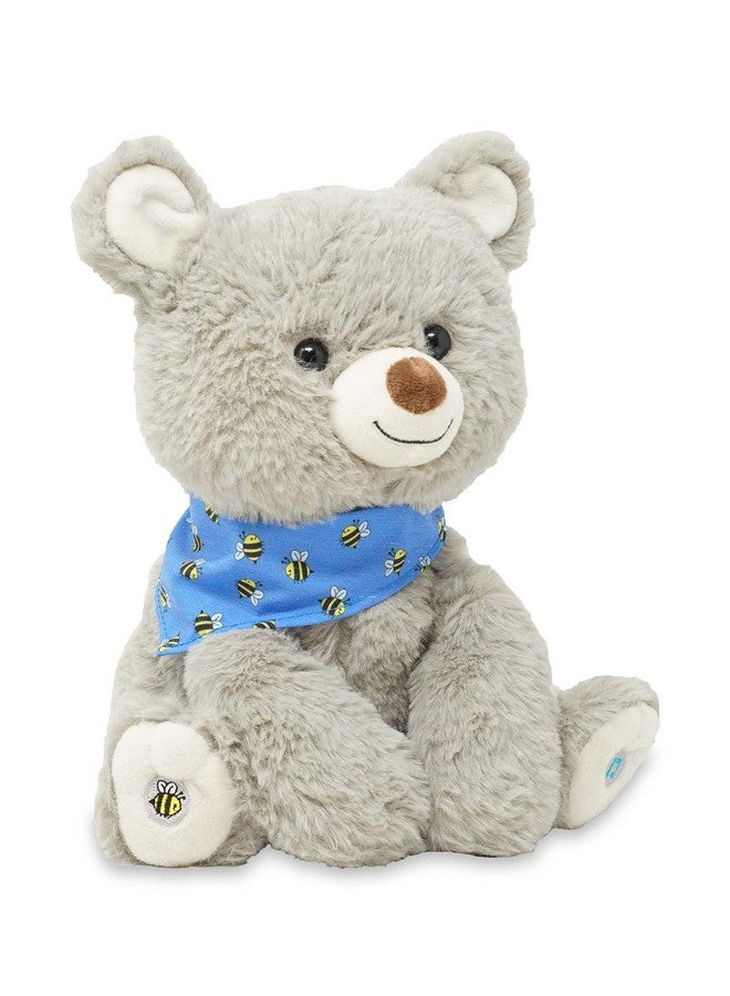 كادل بارن دمية الدب كوبي - حيوان محشو على شكل شبل دب متحرك، مقاس 11 بوصة، لعبة قطيفة رمادية تغني - Image 3