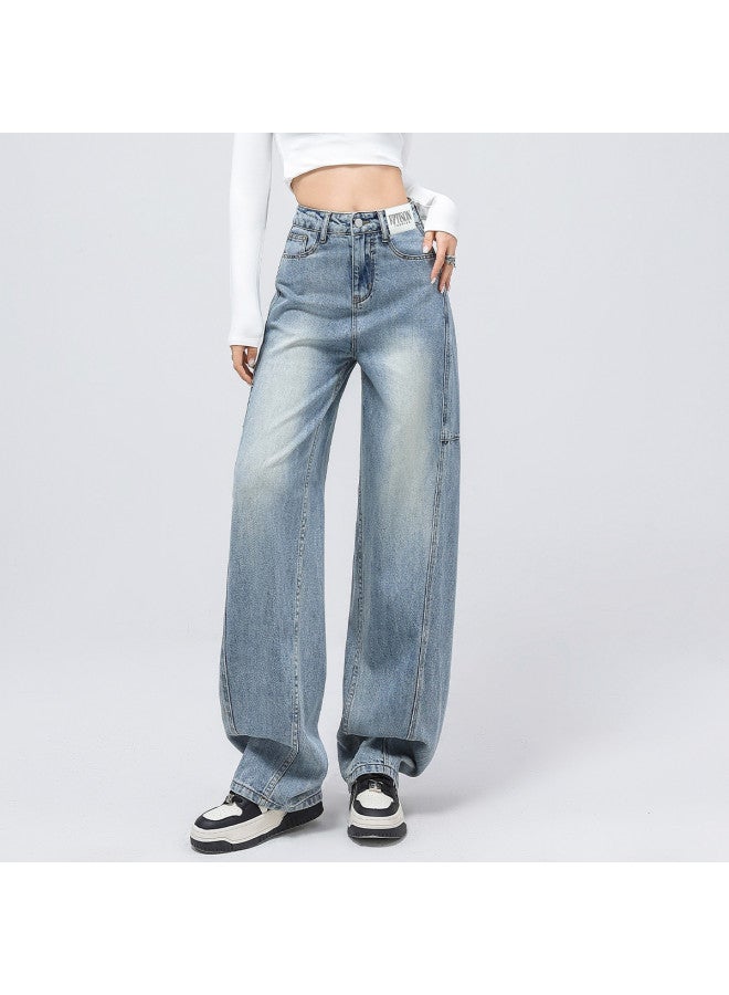 EPTISON 2025 Summer Women's Straight Leg Jeans Trendy Versatile Wide Leg Pants - Image 3