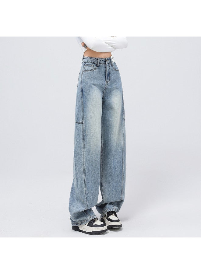 EPTISON 2025 Summer Women's Straight Leg Jeans Trendy Versatile Wide Leg Pants - Image 4
