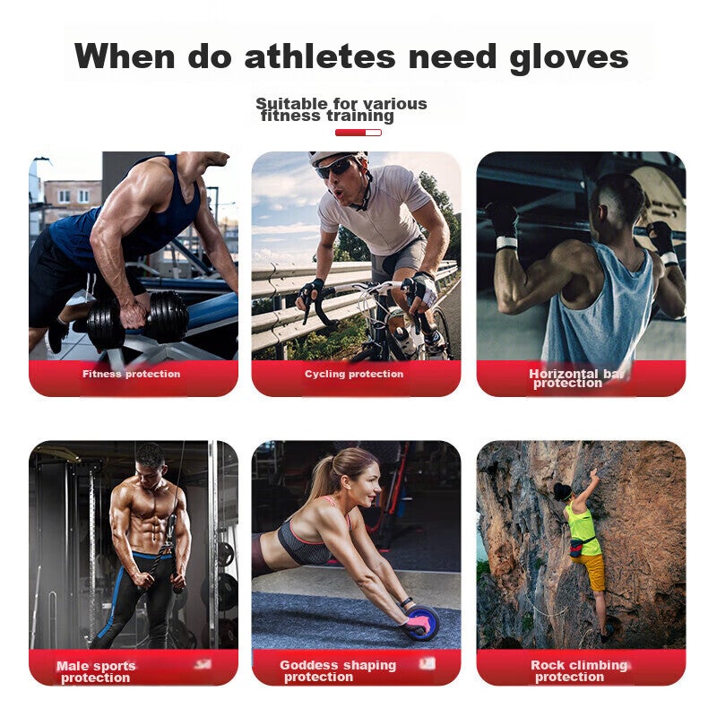 PEAK [Two-Pack] Fitness Gloves for Men And Women, Sports Cycling Fingerless Gloves for Pull-Ups And Weightlifting, Non-Slip Hand Protection L - Image 2