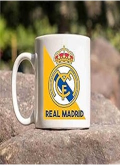 Partyzon Real Madrid Logo Printed Mug White Tea Milk and Coffee Cup and Mug Made of Ceramic-11 oz (350ml) Ideal and Sweet Gift and Return Gift Choice for Kids Friends Brother Sister Son Daughter