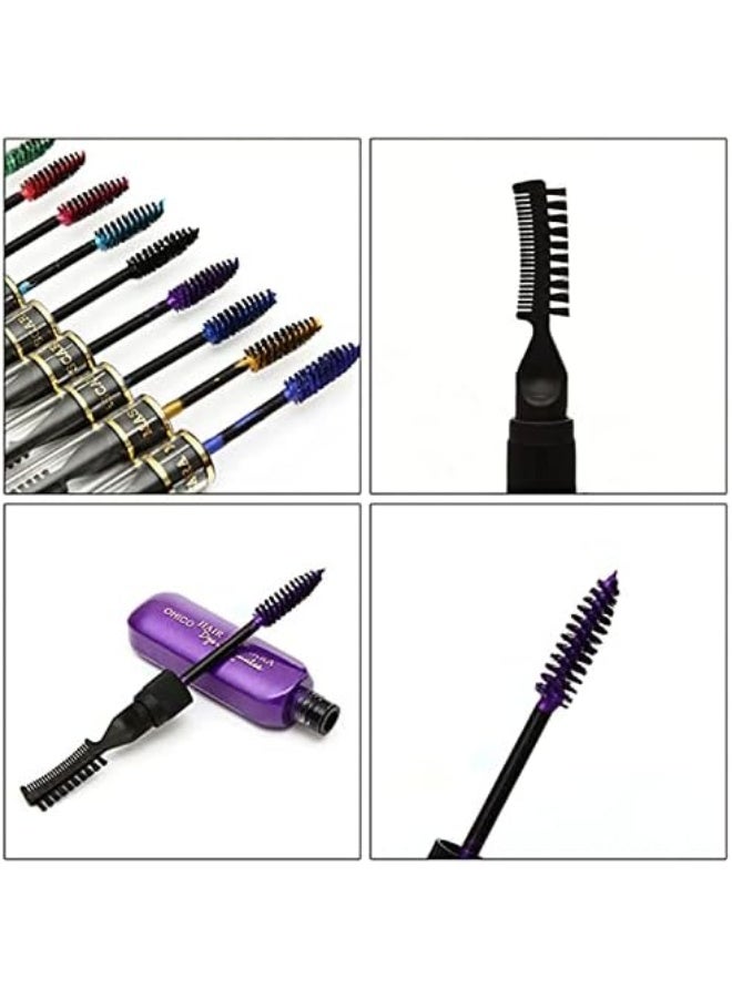 TEAYASON Temporary Hair Mascara Instantly Hair Color Dye Hair Color Chalk Comb Punky Color Washable Hair Dye Mascara for Dark & Light Hair Kids Girls Women Party Birthday Gifts, 6 Pcs - Image 4