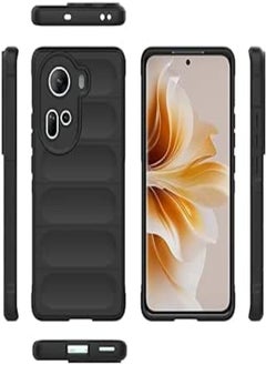 Compatible with Oppo Reno 11 5G Case Cover,TPU Mobile Phone Soft Compatible with Oppo Reno 11 5G CPH2599 Case Cover (Black)
