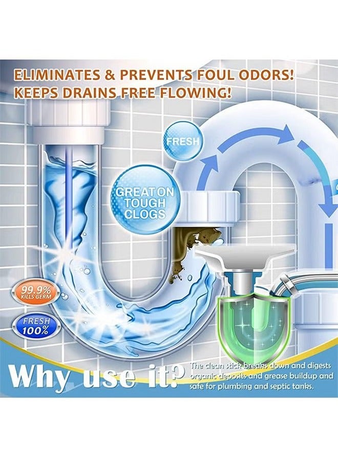 Air OMA 4-Pack (48pcs)Odor Eaters Keeps Drain Fresh-Drain Sticks Drain Cleaner and Deodorizer Sticks for Clogs Kitchen Bathroom Sinks Toilet Cleaning Unclog Eliminate Odor of Drain Pipes - Image 3