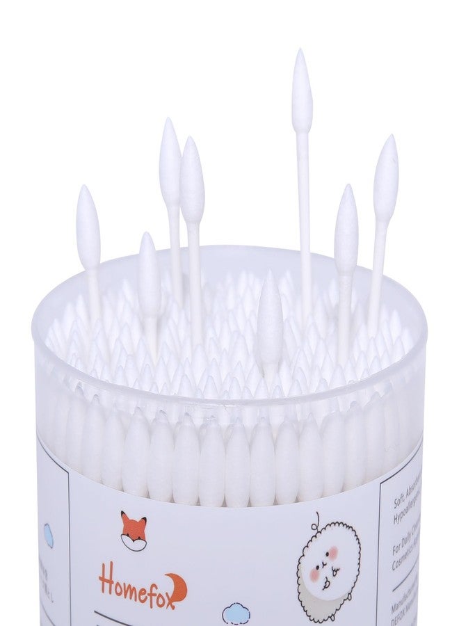HOMEFOX White Cotton Swabs Spiral Pointed - 400 Count Organic Cotton Buds Double Side Tightly Wrapped Precision Cotton Tips Paper Stick Soft Gentle Lint-Free Cruelty-Free, Spiral & Pointy (White) - Image 4