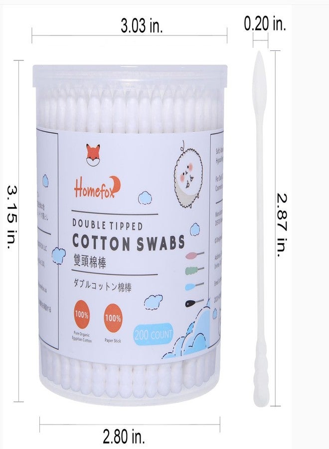 HOMEFOX White Cotton Swabs Spiral Pointed - 400 Count Organic Cotton Buds Double Side Tightly Wrapped Precision Cotton Tips Paper Stick Soft Gentle Lint-Free Cruelty-Free, Spiral & Pointy (White) - Image 2