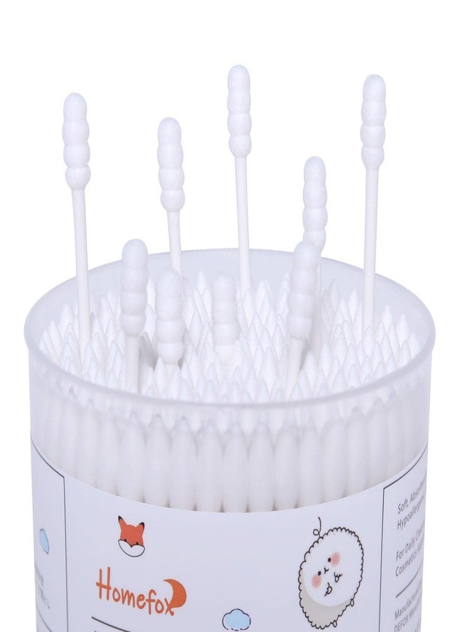 HOMEFOX White Cotton Swabs Spiral Pointed - 400 Count Organic Cotton Buds Double Side Tightly Wrapped Precision Cotton Tips Paper Stick Soft Gentle Lint-Free Cruelty-Free, Spiral & Pointy (White) - Image 5