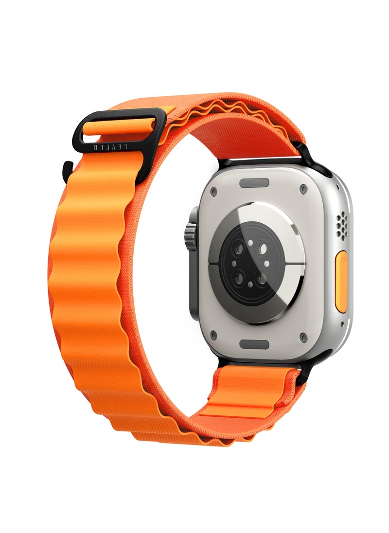 LEVELO Ace Loop Nylon Watch Strap 49mm / Sweat Resistant / Titanium G-Hook / Cleanable Strap / Stylish & Sporty Design / Premium Material / Easy Installation & Removal - Orange - pzsku/Z6611A846F2646C8DC805Z/45/_/1723717595/8a13a0ae-c406-42f2-9edf-17a018910979