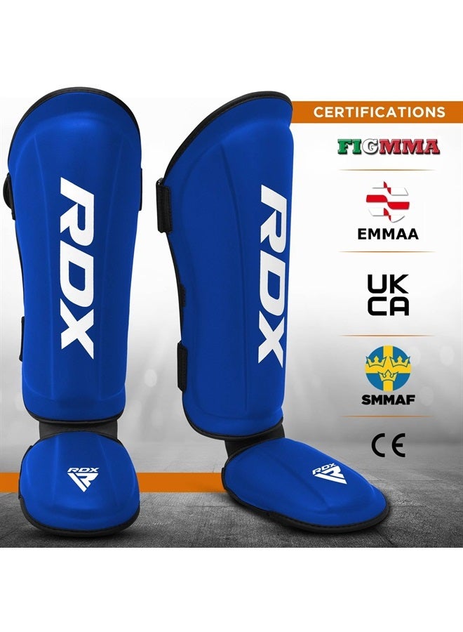 Rdx Shin Guards Kickboxing Muay Thai, SATRA SMMAF Approved, Premium Maya Hide Leather, Leg Instep Protection Pads, MMA Martial Arts Kicking Sparring Training Gear, BJJ Karate Boxing Taekwondo, Black - Image 1