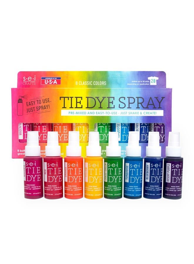 SEI S.E.I. Classic Tie-Dye Kit, Fabric Spray Dye, 8 Colors - Image 1