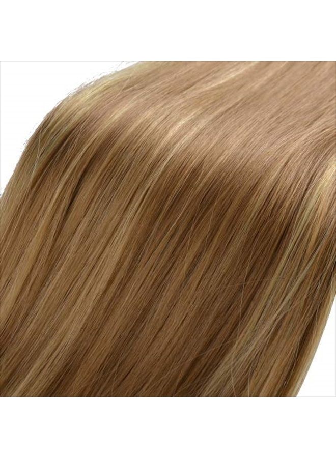 BARSDAR 26 inch Ponytail Extension Long Straight Wrap Around Clip in Synthetic Fiber Hair for Women - Brown & Blonde - Image 3