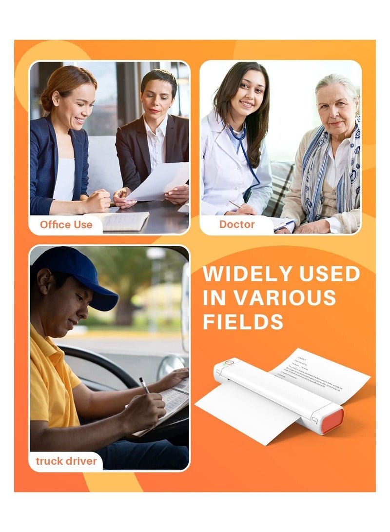 phomemo طابعة محمولة حرارية M80F-A4 تعمل بتقنية البلوتوث، طابعة مدمجة بدون حبر للسفر، تدعم الهاتف والكمبيوتر المحمول، طابعات صغيرة للاستخدام المنزلي والمركبات والاستنسل المدرسي (8.26 بوصة × 11.69 بوصة) - Image 4