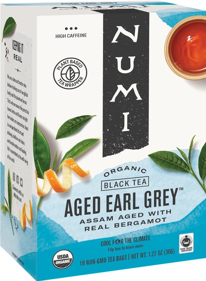 Numi Tea Organic Aged Earl Grey - Black Tea - 18 Bags (Pack of 2) - Image 1