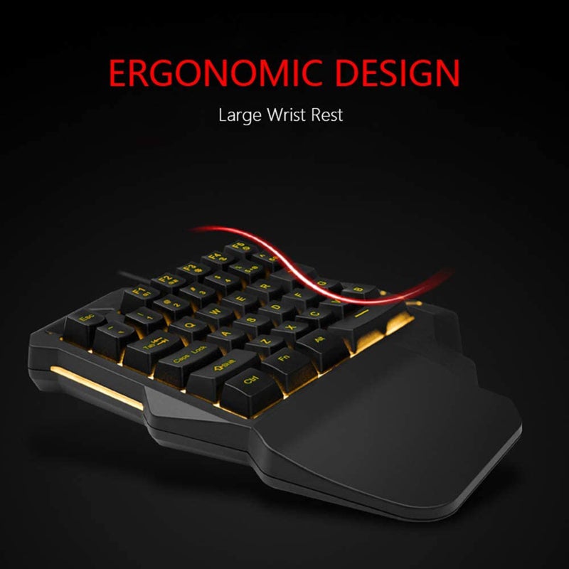 Gaming Mechanical Keyboard - 10+ Multi Platform Compatible Ergonomic Curved Layout Backlit Keyboard for PC, Mobile And Gaming Enthusiasts - Image 2