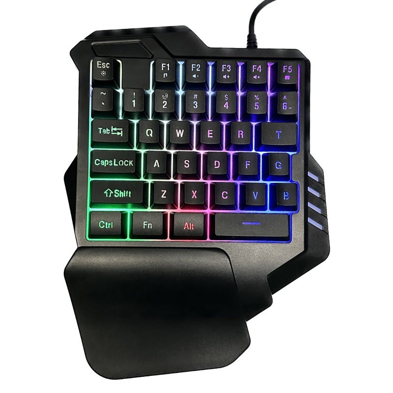 Gaming Mechanical Keyboard - 10+ Multi Platform Compatible Ergonomic Curved Layout Backlit Keyboard for PC, Mobile And Gaming Enthusiasts - Image 1