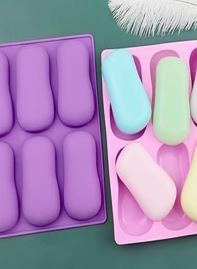 TP INCORP Silicone Soap Mould, 6-Cavity Cupcake Shape, Purple, Ice Tray Candy Making Tool - Image 5