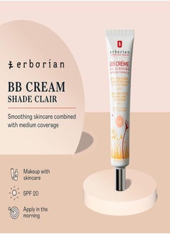 erborian ERBORIAN BB Cream Au Ginseng SPF 20, Clair  – Perfect Skin Coverage and Sun Protection 40ml  - Image 5