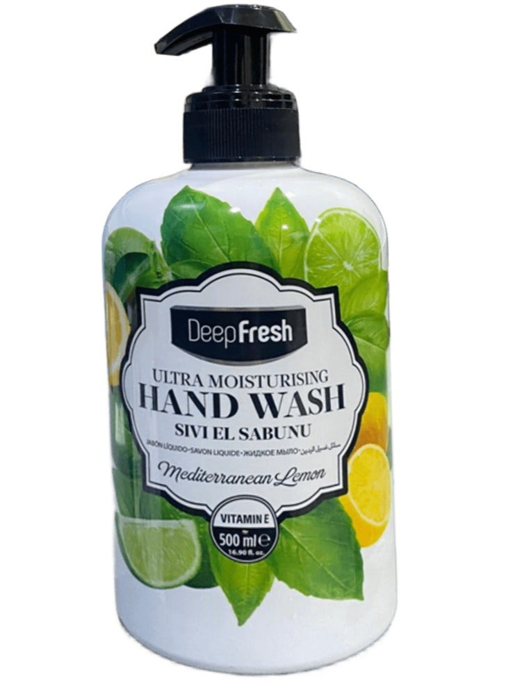 Deep Fresh Ultra Moisturising Hand Wash With Mediterranean Lemon 500 Ml