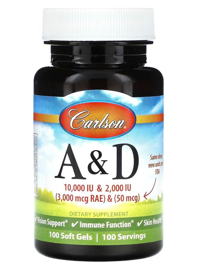 Vitamin A & D 100 Soft Gels