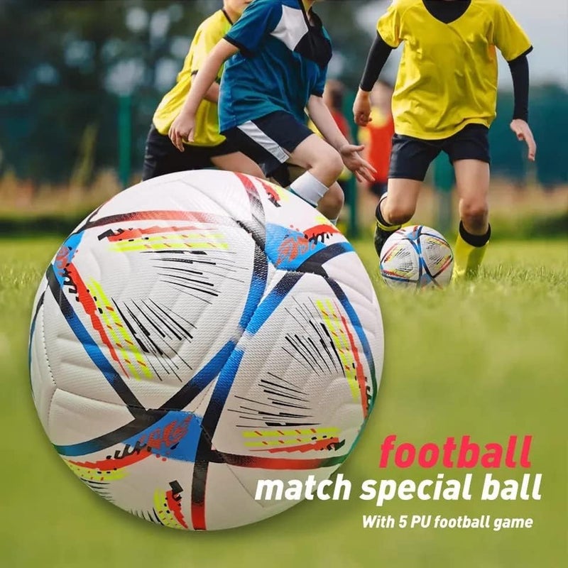 GLEVAR Training Soccer Ball Size 5 PU Leather with Thermal Bonding â€“ Match Control, High Grip Surface, Multi-Surface Use, Great for Kids, Adults, Schools, Gifting & Everyday Play - Image 5