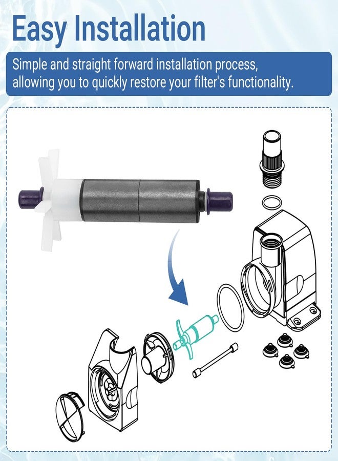 Ximoon مروحة مضخة بديلة 12B رقم 12756 لمضخات Danner Mag Drive موديلات 02712 و02722 و40132، مجموعة مروحة مغناطيسية لأنظمة ترشيح أحواض الأسماك - Image 4