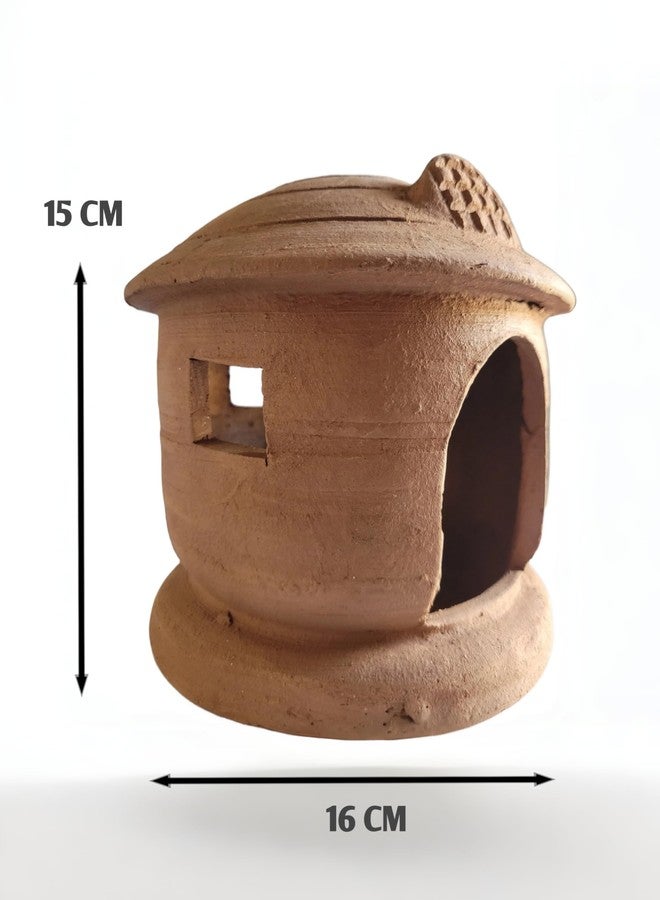 RUKDA Terracotta Aquarium Decoration - Fish Tank Cave Shelter, Ideal Breeding Hideout for Betta Fish, Shrimp, Goldfish, and Small Reptiles - Eco-Friendly & Safe (ClayOasis Dome) - Image 3