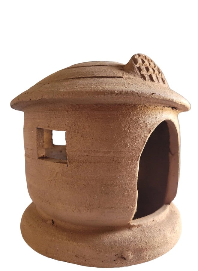 RUKDA Terracotta Aquarium Decoration - Fish Tank Cave Shelter, Ideal Breeding Hideout for Betta Fish, Shrimp, Goldfish, and Small Reptiles - Eco-Friendly & Safe (ClayOasis Dome) - Image 1