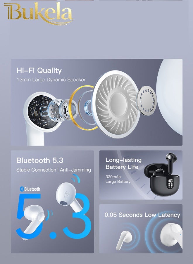 كيلا سماعات أذن لاسلكية رياضية جديدة مقاومة للماء TWS، سماعات بلوتوث مع شاشة رقمية LED لأجهزة iPhone وIOS وAndroid وWindows باللون الأسود - Image 3