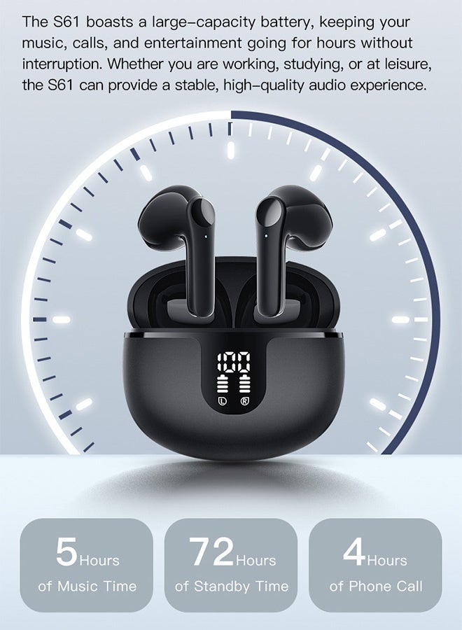 Bukela New TWS Waterproof Sports In-Ear Wireless Earbuds, Bluetooth Earphones with LED Digital Display for iPhone IOS Android Windows Black - Image 5