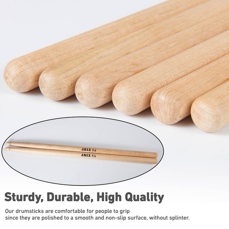 ARLX Drum sticks 5A Maple Drumsticks 4 Pair - Image 4