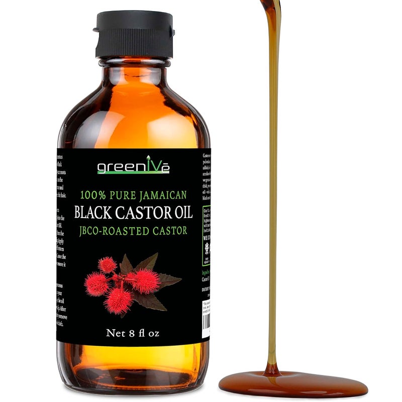 GreenIVe - Jamaican Black Castor Oil - 100% Pure - Exclusively on (8 Ounce)