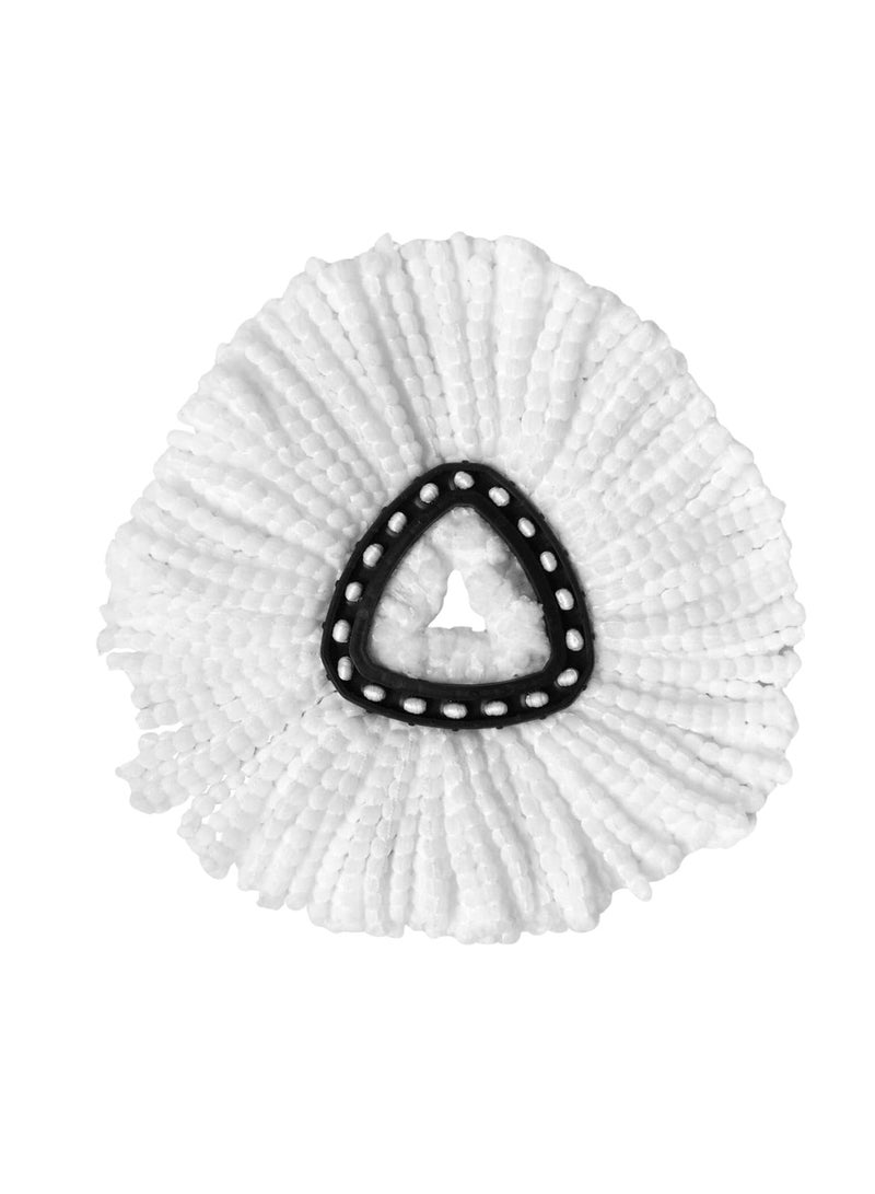 Zalcoon Spin Mop Heads Replacement Compatible with Vileda Easy Wring / O cedar, Spin Mop Head Replacement for Floor Cleaning, Triangle Shape (Pack of 1) (White) - Image 1