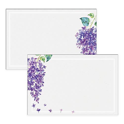 Dashleigh Floral Lilac Note Cards, Thick Heavy Cardstock A6, 4 x 6 inches, The Gift Collection, Set of 48 - Image 3