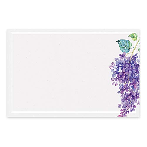 Dashleigh Floral Lilac Note Cards, Thick Heavy Cardstock A6, 4 x 6 inches, The Gift Collection, Set of 48 - Image 2
