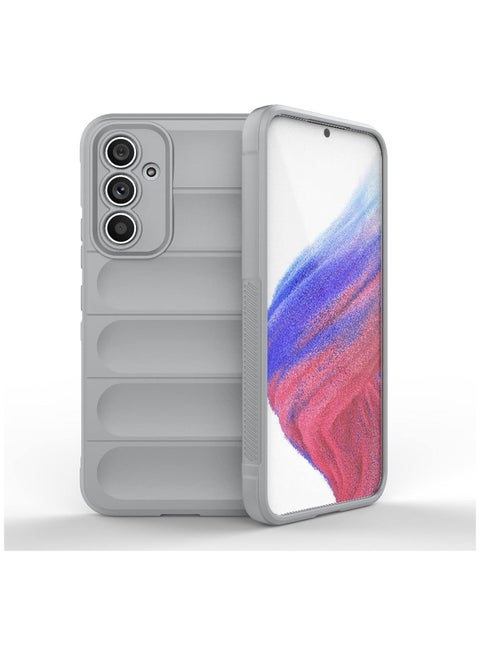 جراب موبايل ماجيك شيلد  سيليكون مضاد للصدمات وحمايه للكاميرا متوافق Samsung Galaxy A54 (رمادي)
