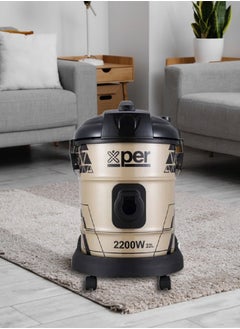 XPER Drum Vacuum Cleaner - 2200W - 22L - Gold*Black - XPVC-22W22L-23  - Image 4