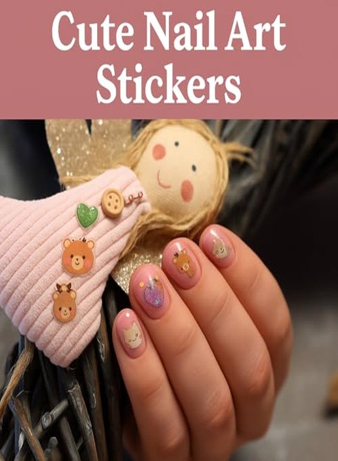 Asera ملصقات تزيين الأظافر من أسيرا - ملصقات أظافر كاواي لطيفة، ورقتان ذاتيتان اللصق لتزيين الأظافر بنفسك، إكسسوارات تزيين الأظافر العصرية للفتيات والسيدات. - Image 3