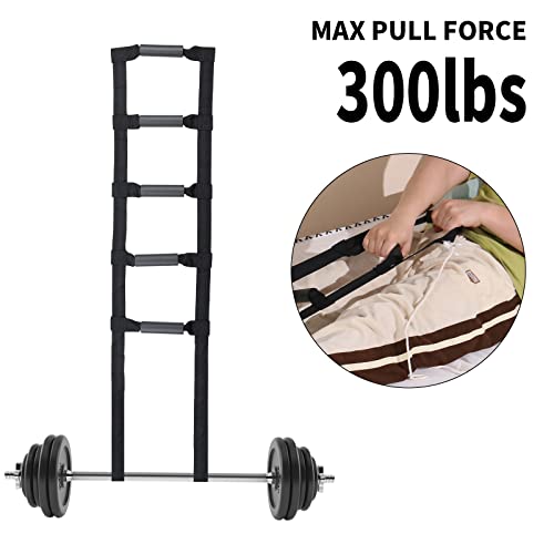 ZUEXT Bed Ladder Assist 160 Inch, Black Pull Up Assist Device w/ 5 Handles Grips, Adjustable Rope Ladder Straps, Sit Up Handle Helper for Elderly Seniors Adults Pregnant Injury Handicapped Patients - Image 5