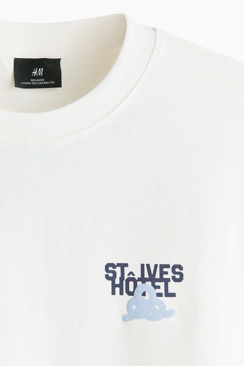 H&m Relaxed Fit Printed T-shirt