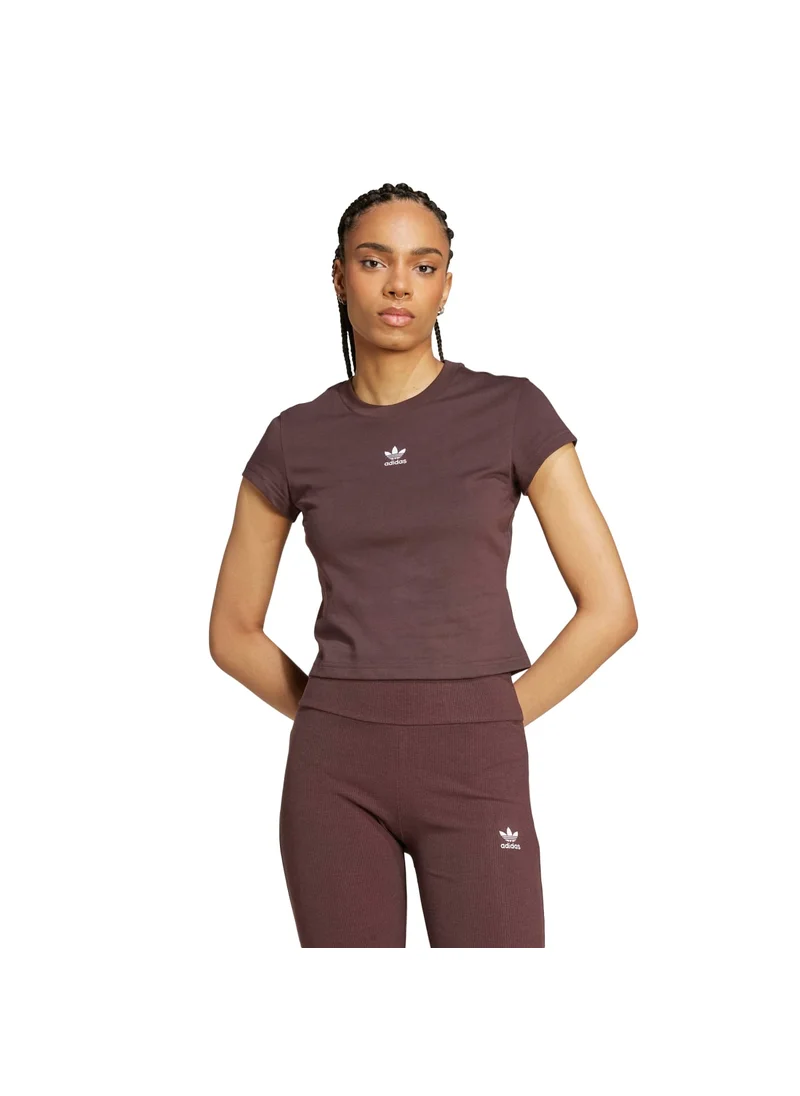 اديداس adidas ESS SLIM TEE Brown Originals Women T-SHIRTS