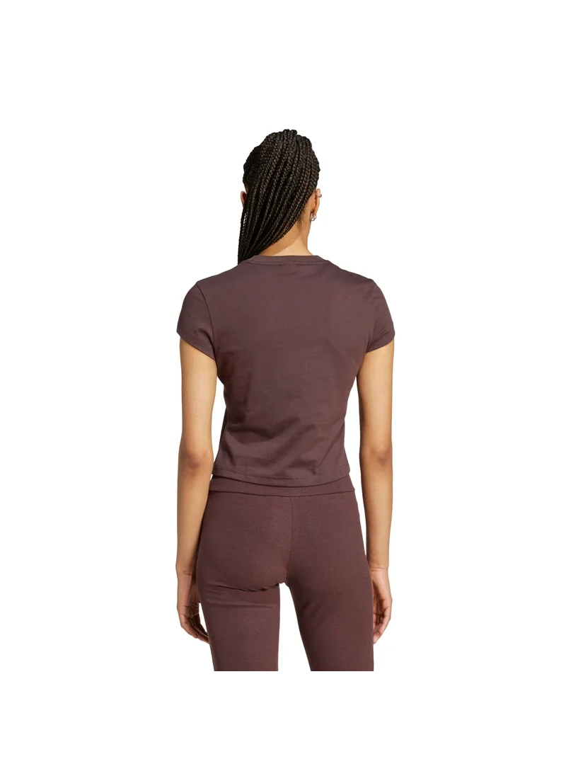 اديداس adidas ESS SLIM TEE Brown Originals Women T-SHIRTS