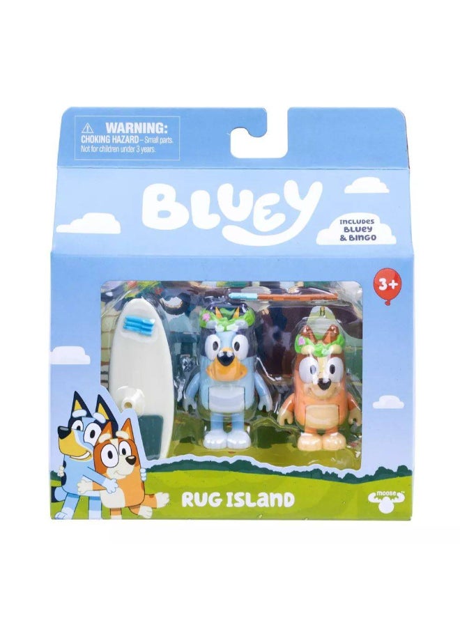 BLUEY سجادة بلوى جزيرة شخصيات بلوى وبينغو 2-باك - Image 1