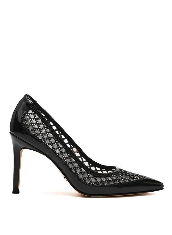ستيف مادن Saxxon Black Men's Oxfords Shoes