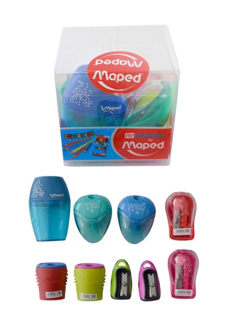 Maped 9-Piece Sharpener Set Assorted Colours - Image 1