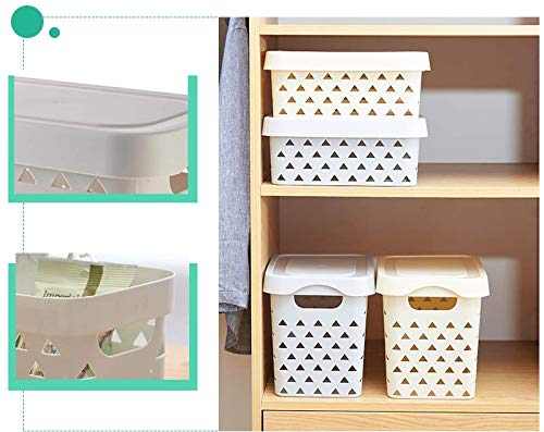 HOMIES INTERNATIONAL HOMIES INTERNATIONAL Plastic Hollow Rectangular Fashion Storage Box/Organizer/Bin/Basket/Trunk Lid (31.5 x 24 x 21.5 cm, Multicolour)  - Image 5