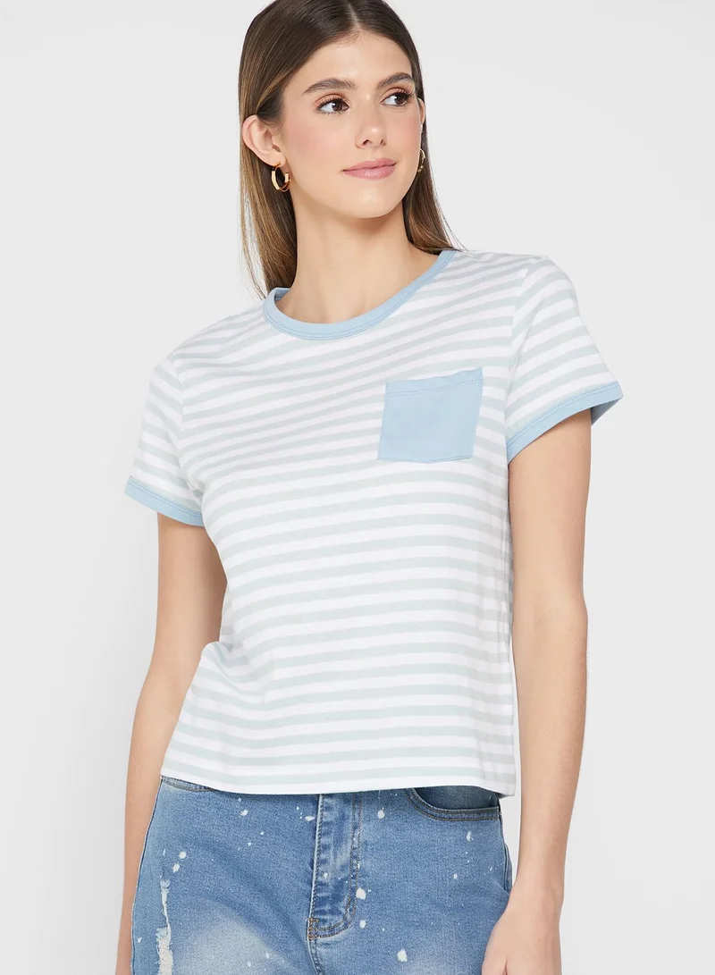 BRAVE SOUL Pocket Detail T-shirt