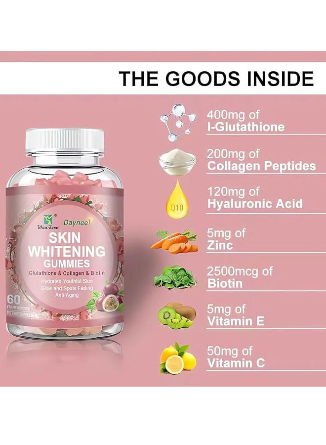 Daynee Collagen Glow Anti-Aging & Skin Whitening Vitamins Hydrated Youthful Skin, Glow and Spots Fading, Anti-Aging - Image 3